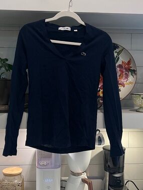Lacoste Long Sleeve Tee Navy 36 (XS)